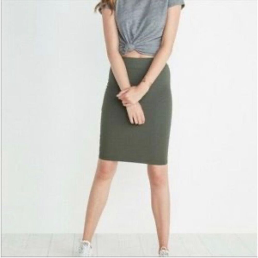 Marine Layer Pencil Skirt Jasmine Olive Green Small
